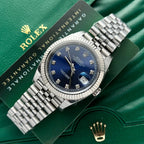 Rolex Date Just Watch Blue Dial Jubilee Strap 36-41mm