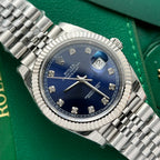 Rolex Date Just Watch Blue Dial Jubilee Strap 36-41mm