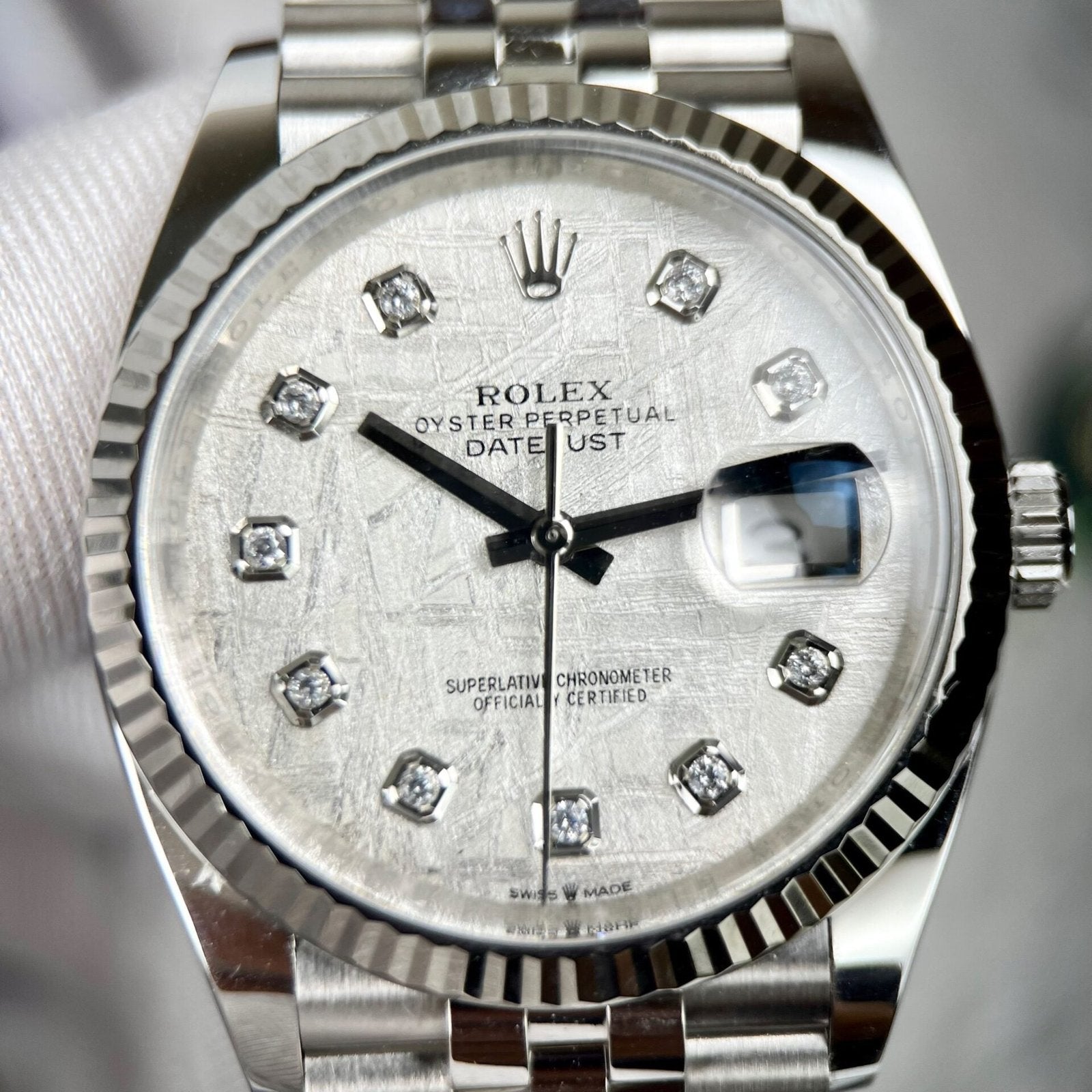 Rolex DateJust Watch Meteorite Dial 41mm