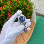 Rolex DateJust Blue Dial Watch Jubilee Strap 36mm
