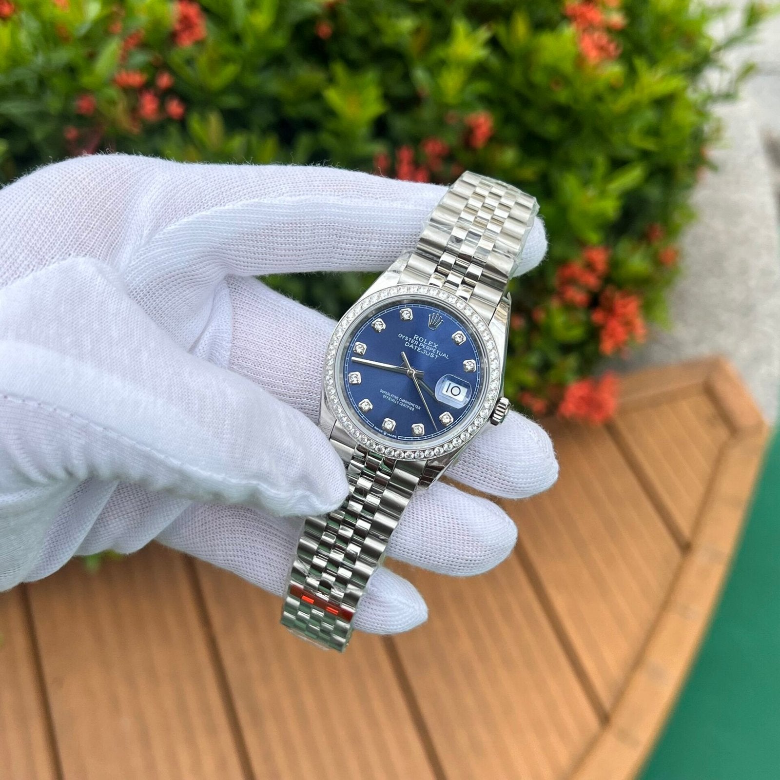 Rolex DateJust Blue Dial Watch Jubilee Strap 36mm