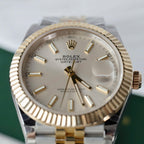 Rolex DateJust Men Good Watch 18K Gold Wrapped 41mm