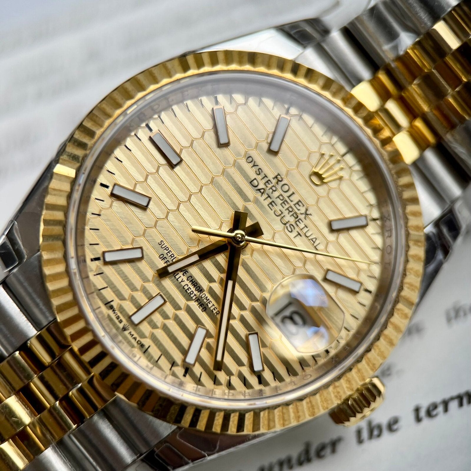 Rolex Date Just Watch Yellow Dial 36/41mm