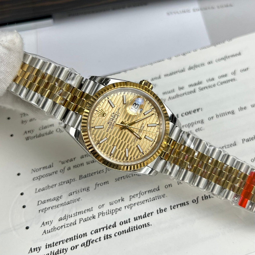 Rolex Date Just Watch Yellow Dial 36/41mm