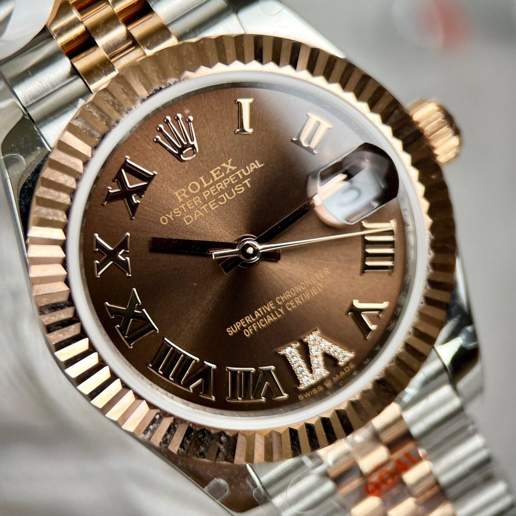 Rolex DateJust Watch Gold Wrapped Chocolate Dial 31mm