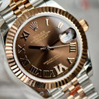 Rolex DateJust Watch Gold Wrapped Chocolate Dial 31mm