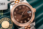 Rolex Watch Date Just Gold Wrapped Chocolate Dial 31mm