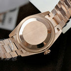 Rolex DateJust Women Gold Wrapped + Ruby Baguette + Diamonds Moissanite 31mm