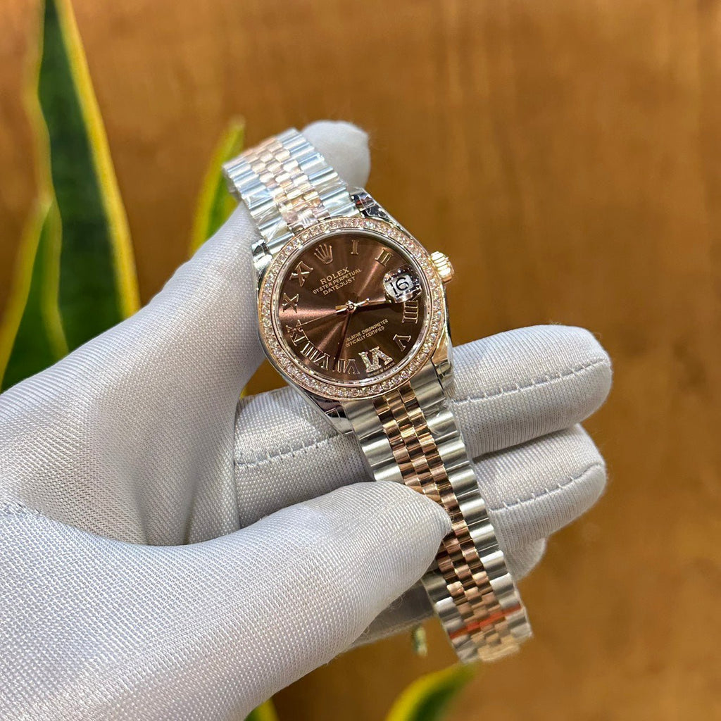 Rolex DateJust Women’s Watch With Diamonds Chocolate Dial 31mm