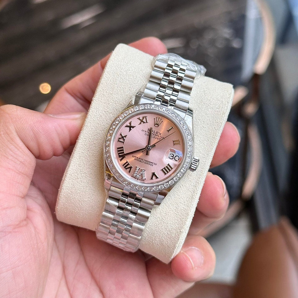 Rolex DateJust With Diamonds Pink Dial Women’s Watch 31mm