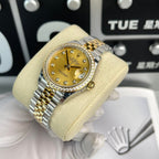 Rolex DateJust Women’s Watch With Stone Bezel Champagne Dial 31mm