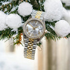 Rolex DateJust Watch With Moissanite Diamonds Demi Gold 31mm