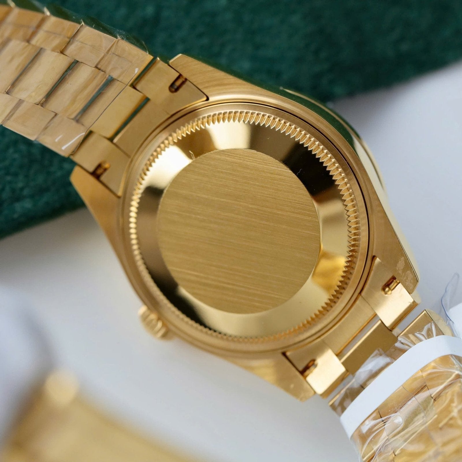 Rolex DateJust Women MOP Dial Watch 18K Gold Wrapped + Moissanite Diamonds 31mm