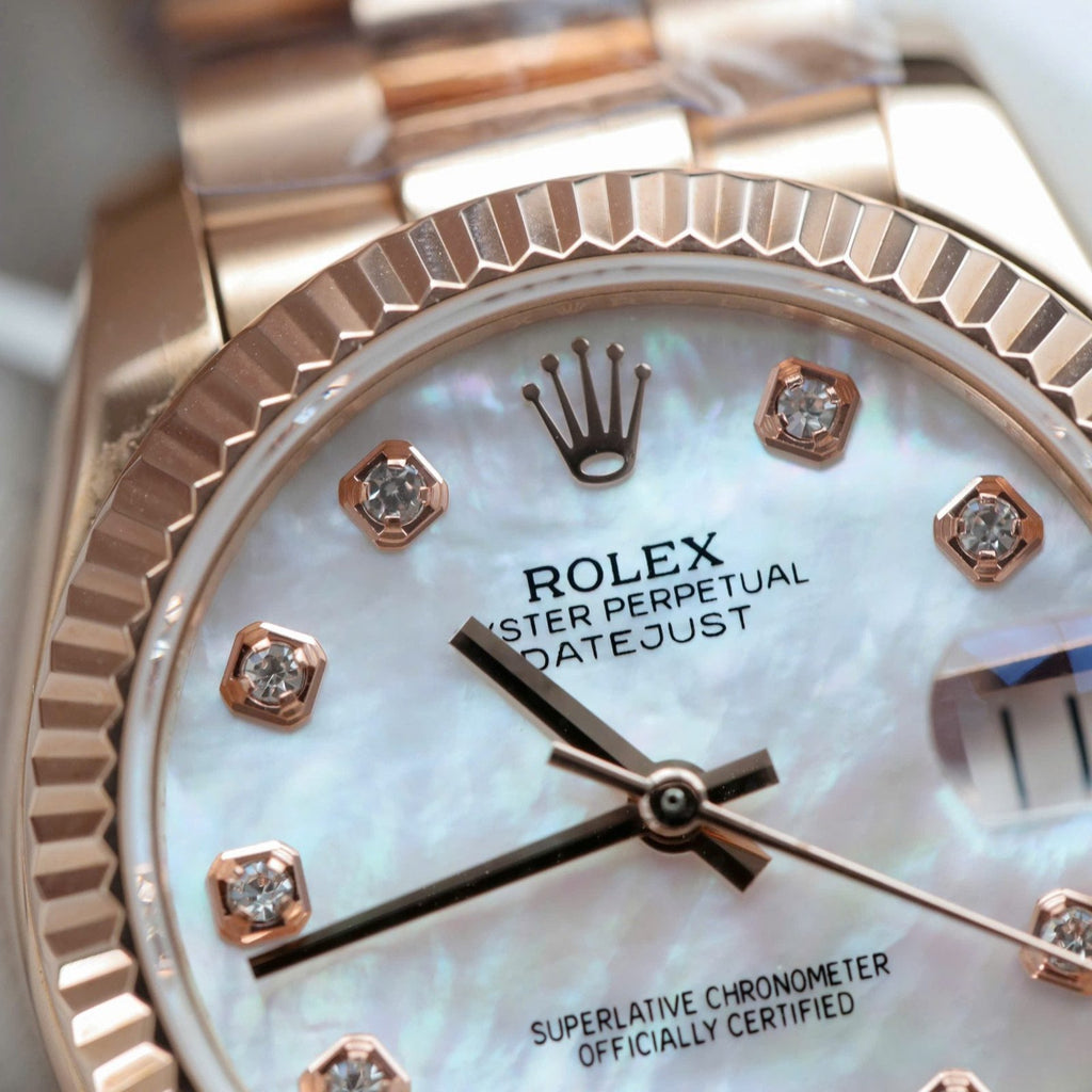 Rolex DateJust Women MOP Dial High End Watch Rose Gold Wrapped 31mm