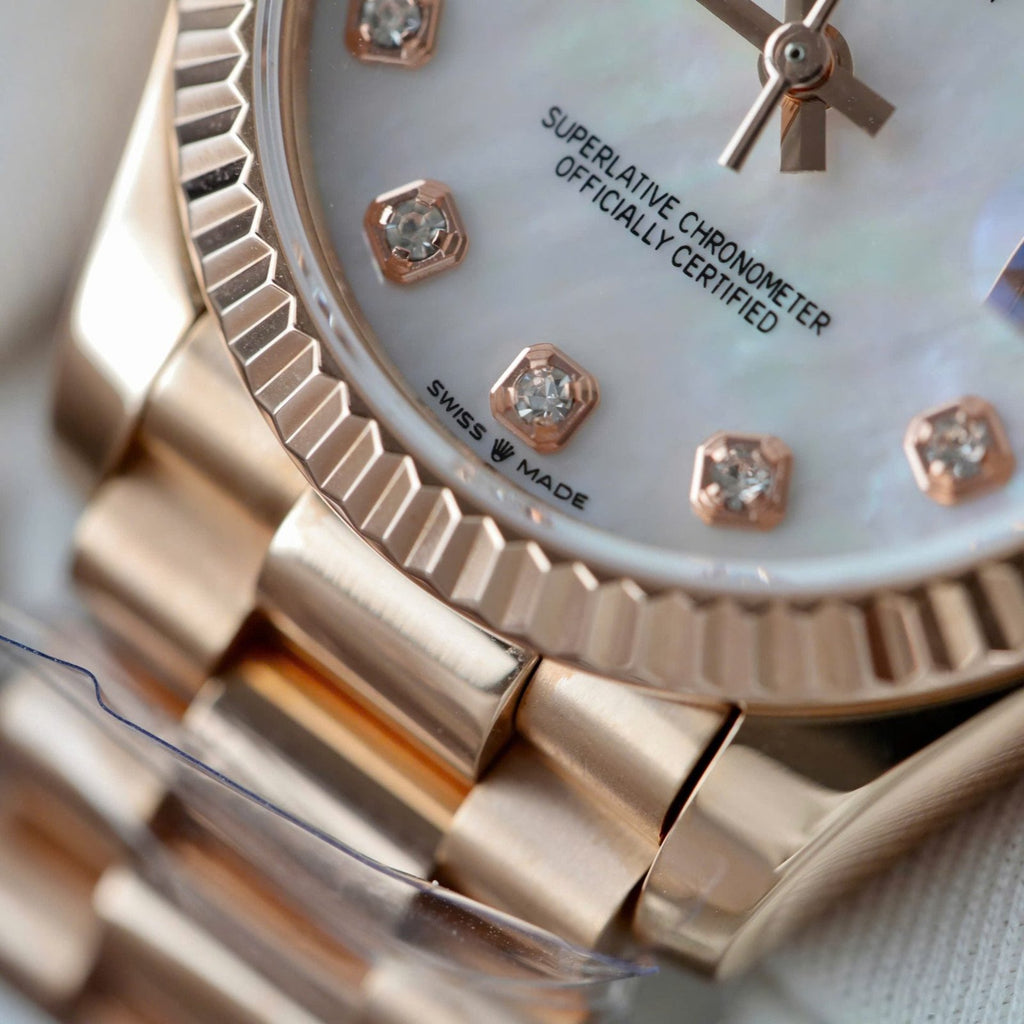 Rolex DateJust Women MOP Dial High End Watch Rose Gold Wrapped 31mm