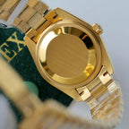 Rolex DateJust Women Dial Yellow Watch Gold Wrapped + Moissanite Diamonds 31mm