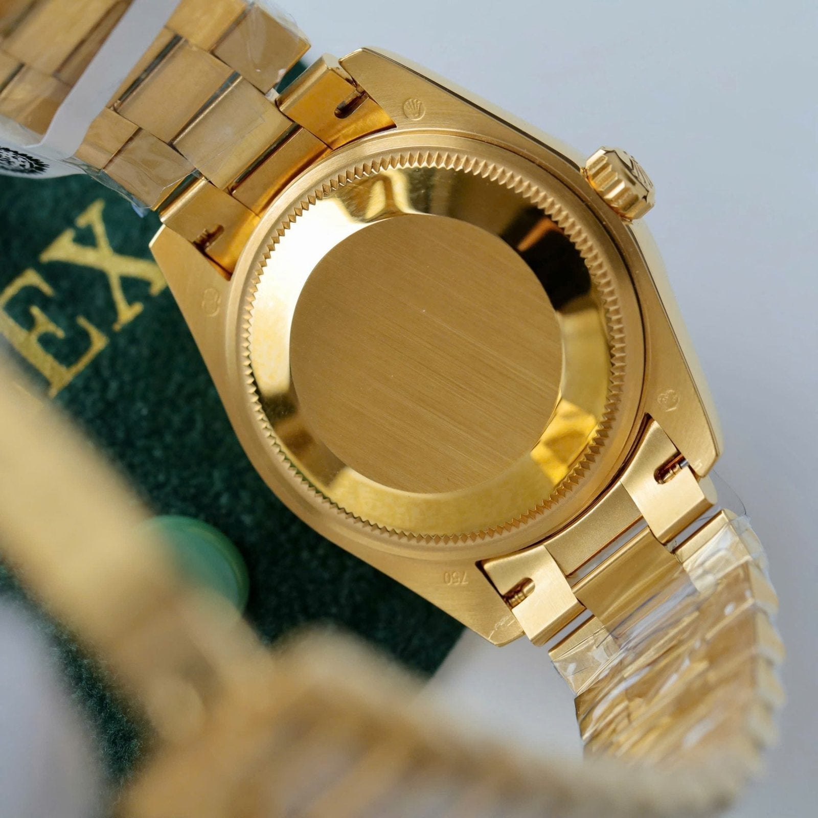 Rolex DateJust Women Dial Yellow Watch Gold Wrapped + Moissanite Diamonds 31mm