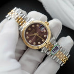Rolex DateJust Wine Dial Watch Jubilee Strap 31mm