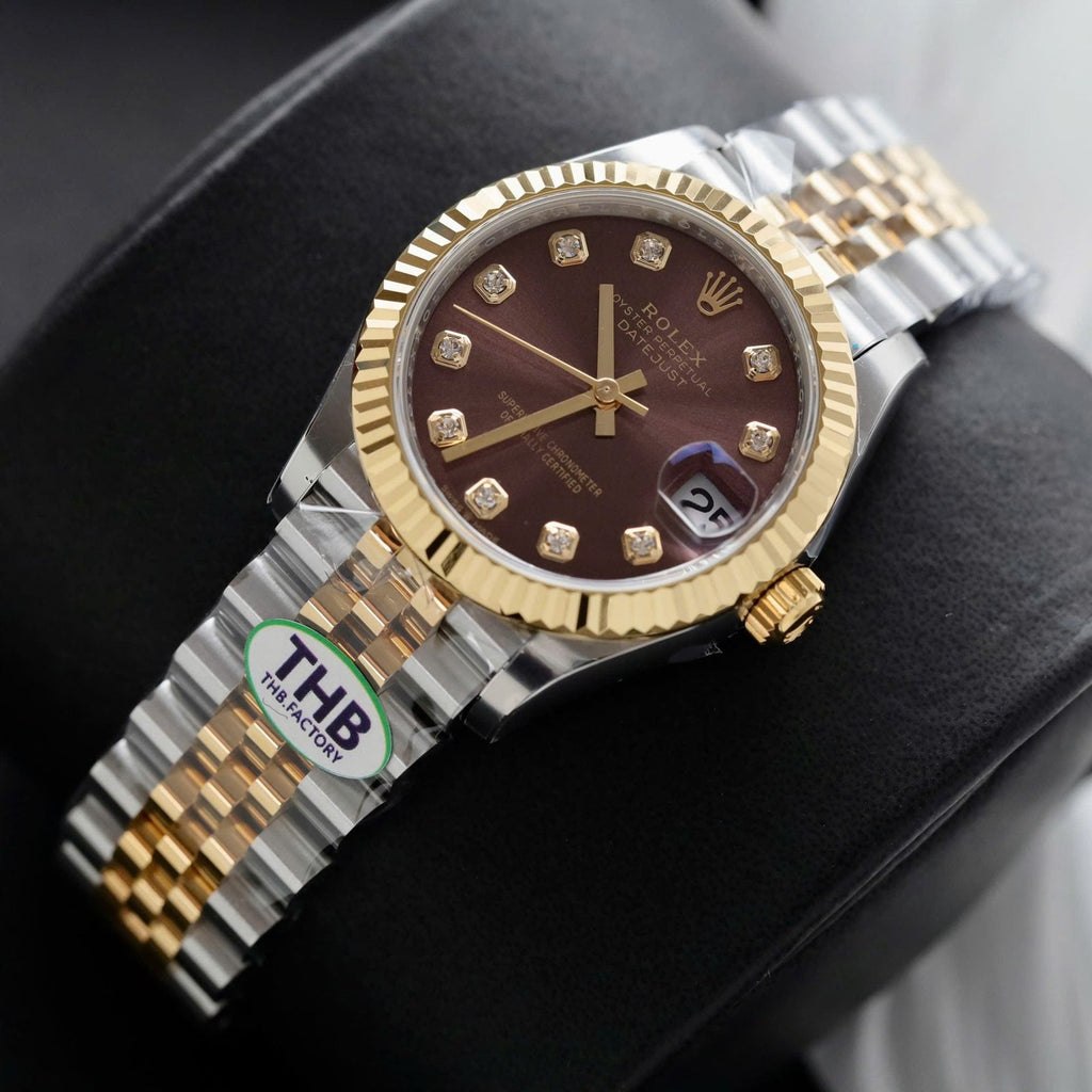 Rolex DateJust Wine Dial Watch Jubilee Strap 31mm