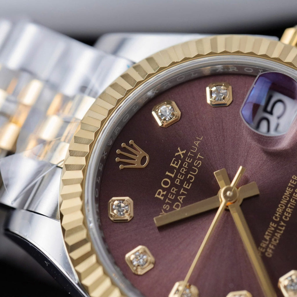 Rolex DateJust Wine Dial Watch Jubilee Strap 31mm