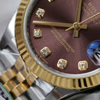 Rolex DateJust Wine Dial Watch Jubilee Strap 31mm