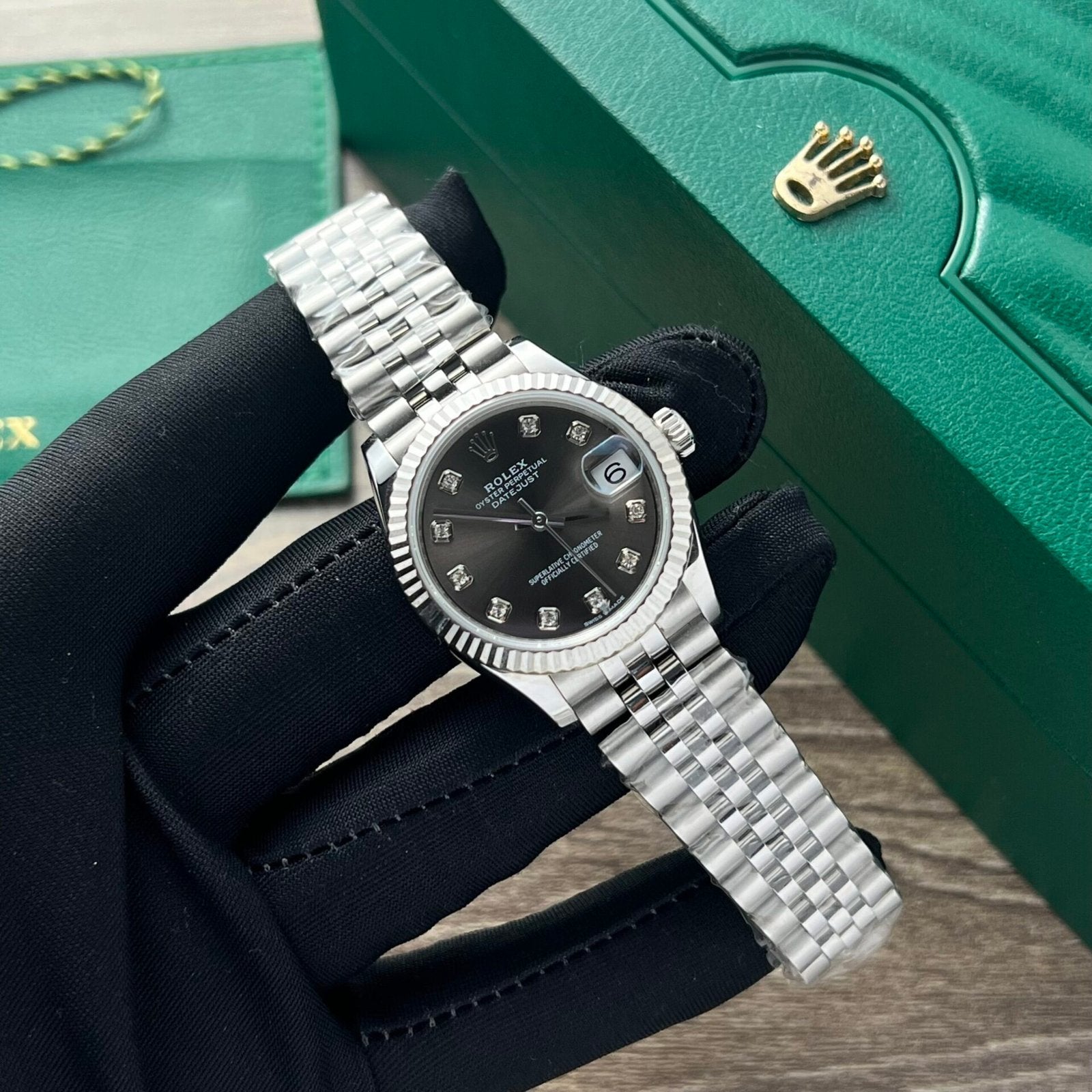 Rolex Watch Date Just Womens Dial Gray 31mm