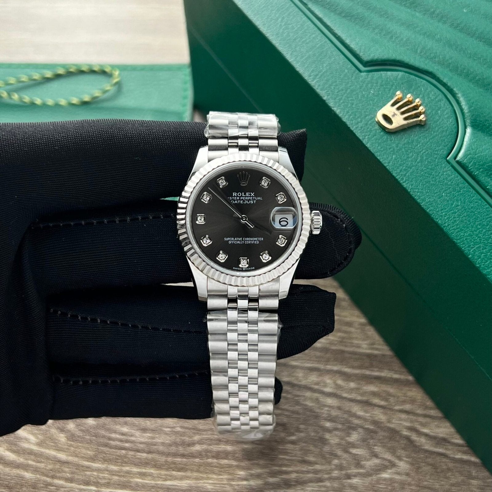 Rolex Watch Date Just Womens Dial Gray 31mm