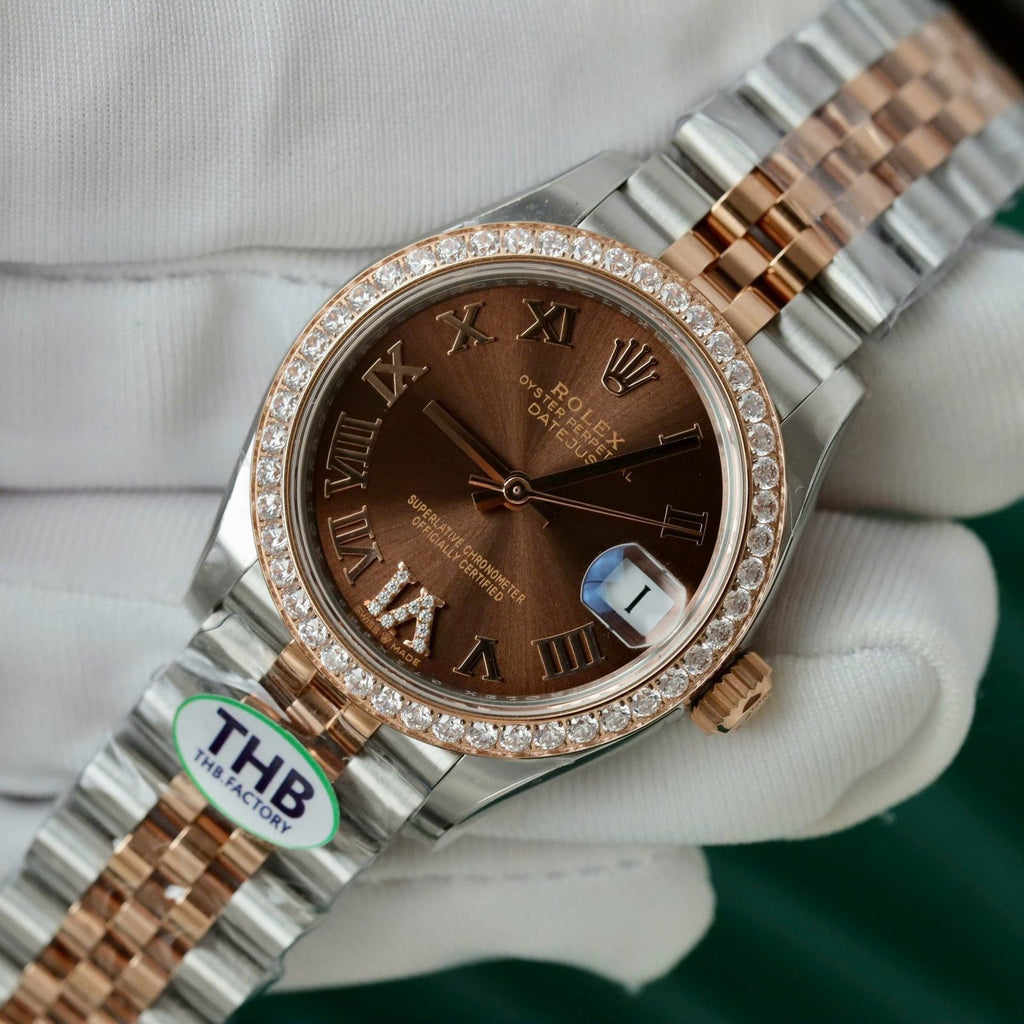 Rolex DateJust Watch Chocolate Dial 31mm