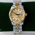 Rolex DateJust Watch Yellow Champagne Dial 31mm