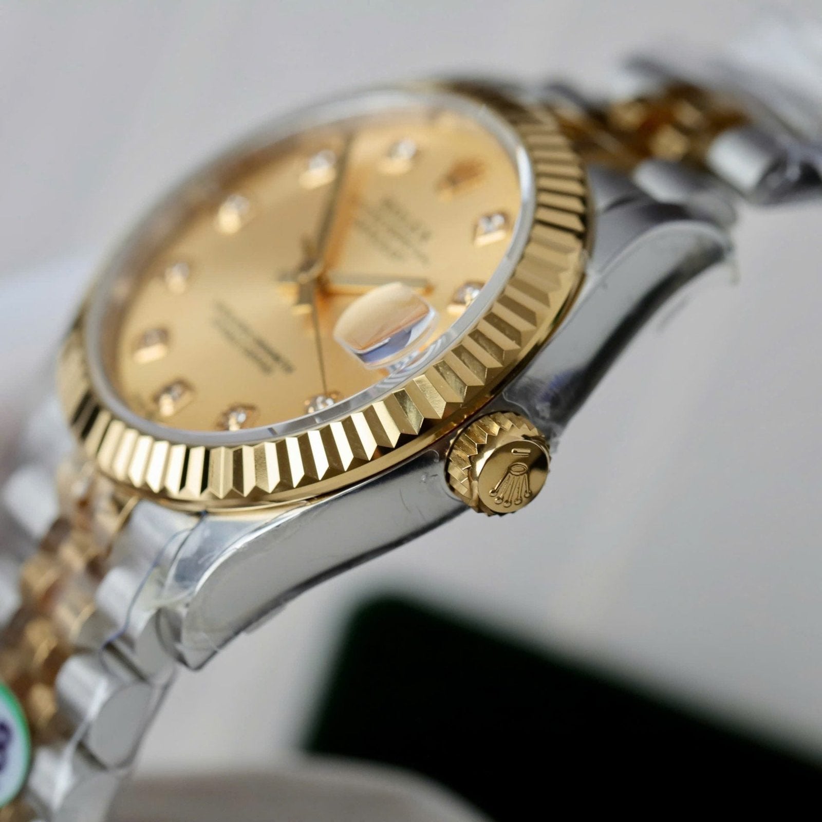 Rolex DateJust Watch Yellow Champagne Dial 31mm