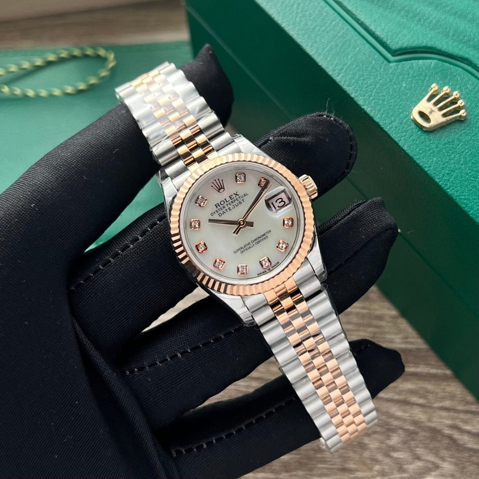 Rolex Date Just Watch Womens Mother Of Pearl Dial 31mm