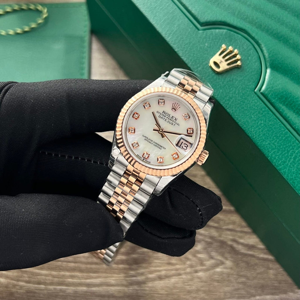 Rolex Date Just Watch Womens Mother Of Pearl Dial 31mm