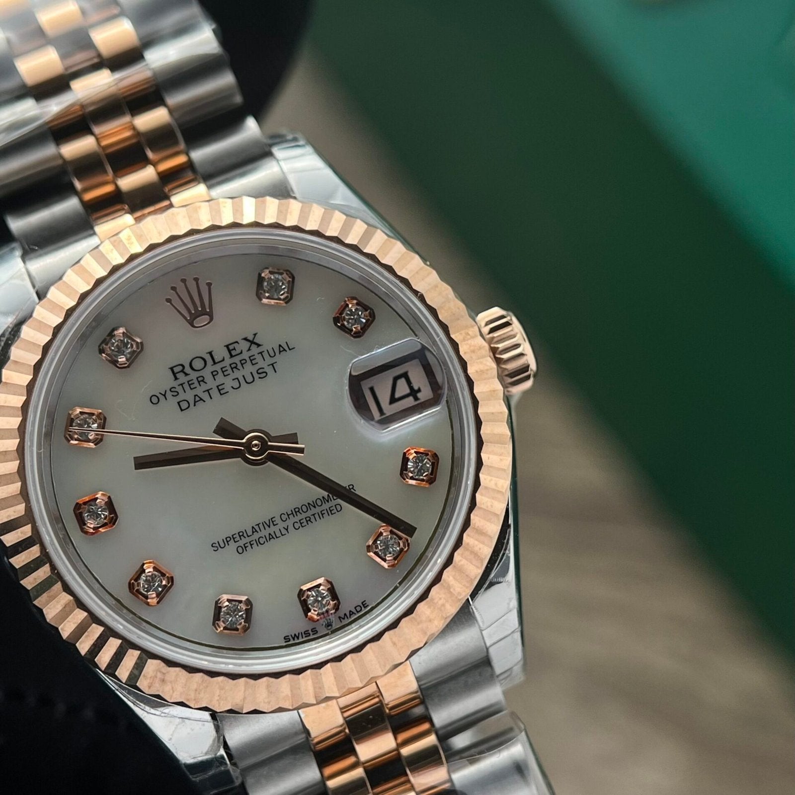 Rolex Date Just Watch Womens Mother Of Pearl Dial 31mm