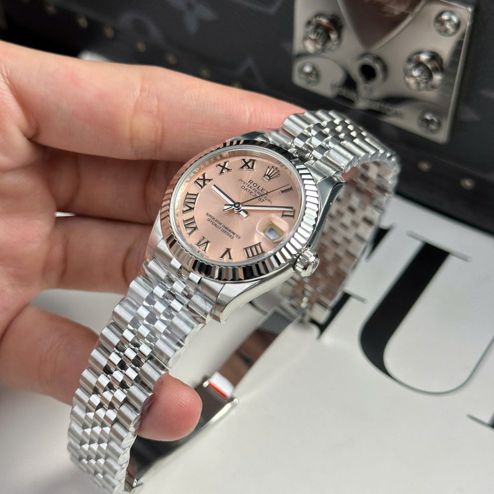 Rolex DateJust Watch Women Dial Pink Automatic Movement 31mm