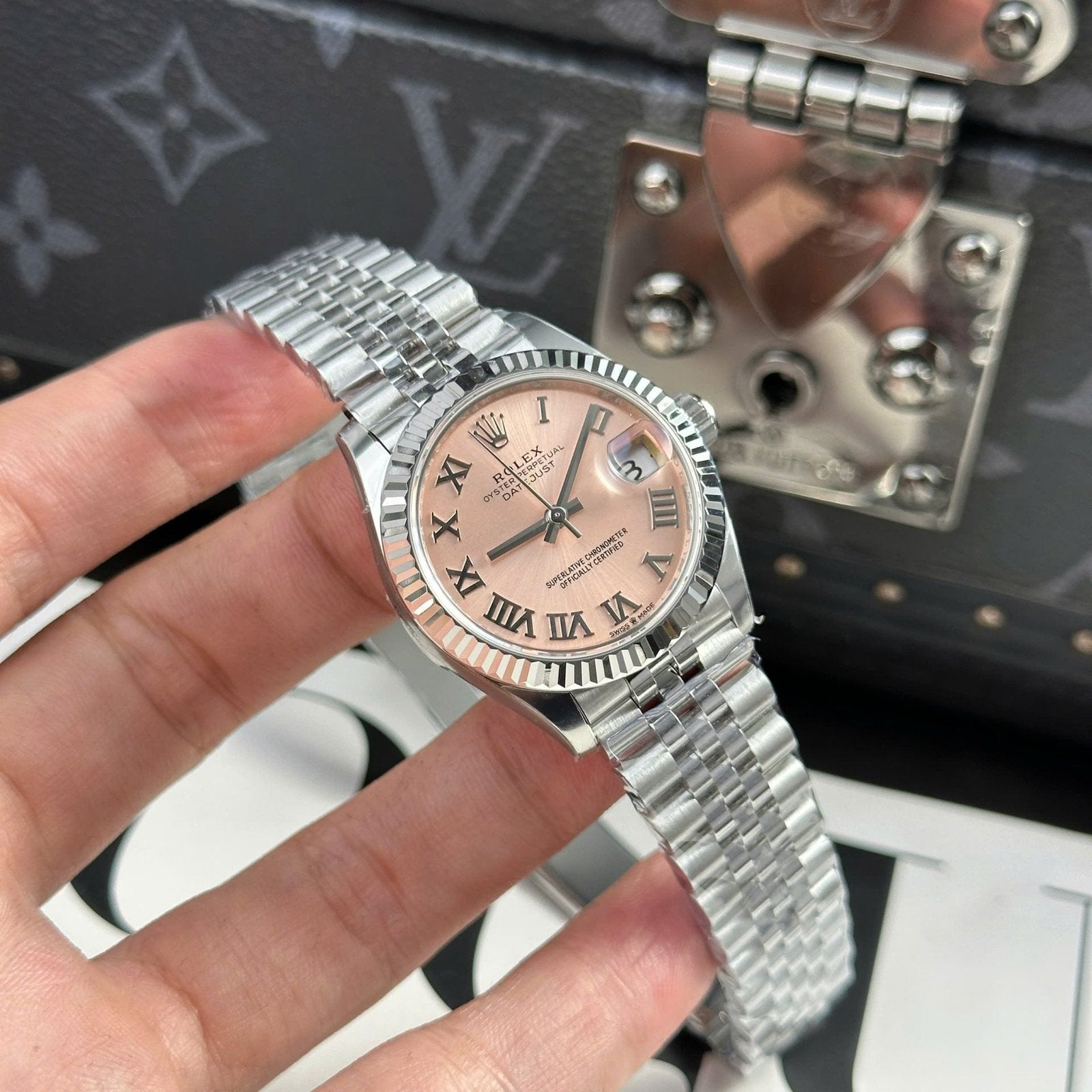 Rolex DateJust Watch Women Dial Pink Automatic Movement 31mm