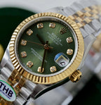 Rolex DateJust Watch Green Dial Jubilee Strap 31mm