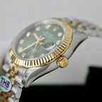 Rolex DateJust Watch Green Dial Jubilee Strap 31mm