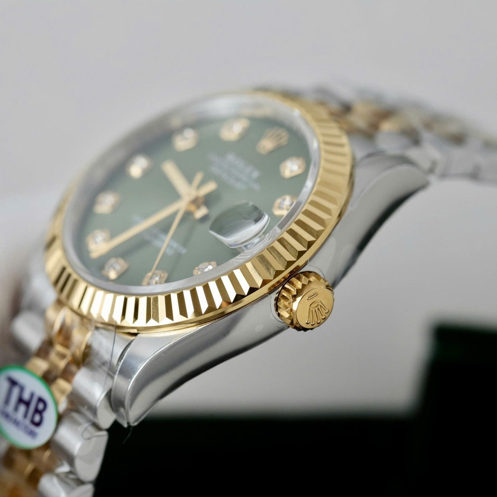 Rolex DateJust Watch Green Dial Jubilee Strap 31mm