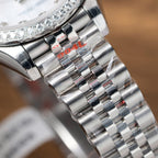 Rolex DateJust Watch Mother Of Pearl Dial With Moissanite Bezel 31mm