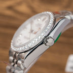Rolex DateJust Watch Mother Of Pearl Dial With Moissanite Bezel 31mm