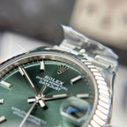 Rolex DateJust Watch Dial Green Jubilee Strap 31mm
