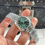 Rolex DateJust Watch Dial Green Jubilee Strap 31mm