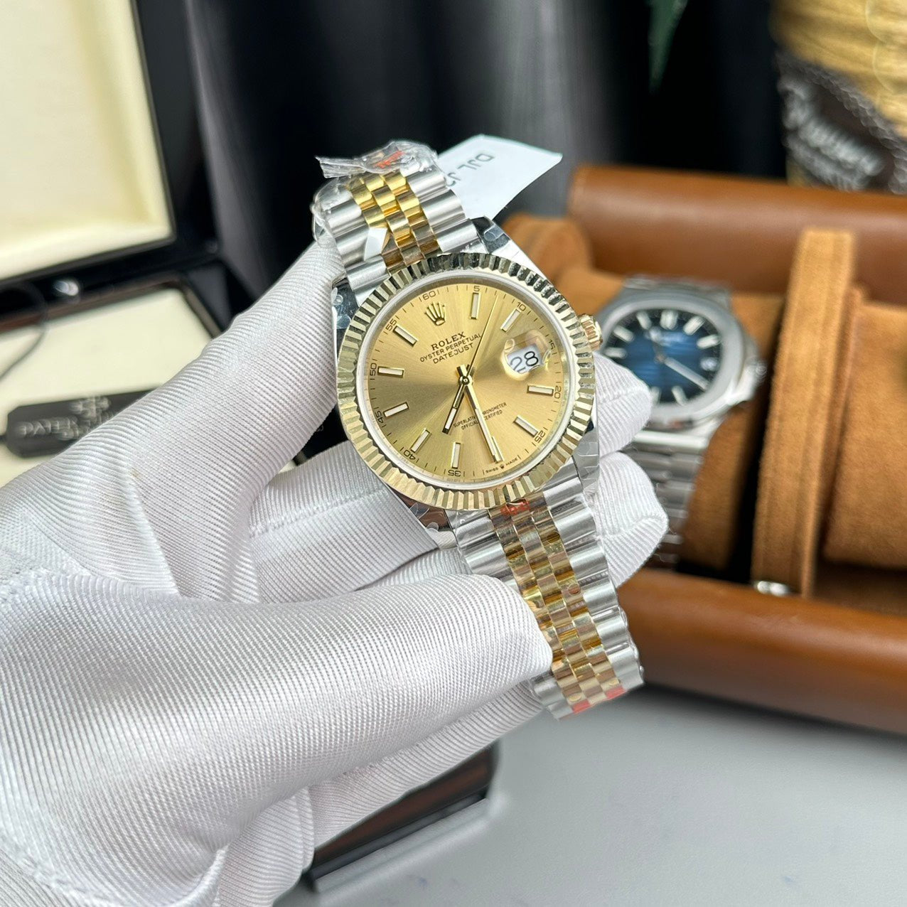 Rolex Date Just Watch Gold Wrapped Jubilee Strap 41mm