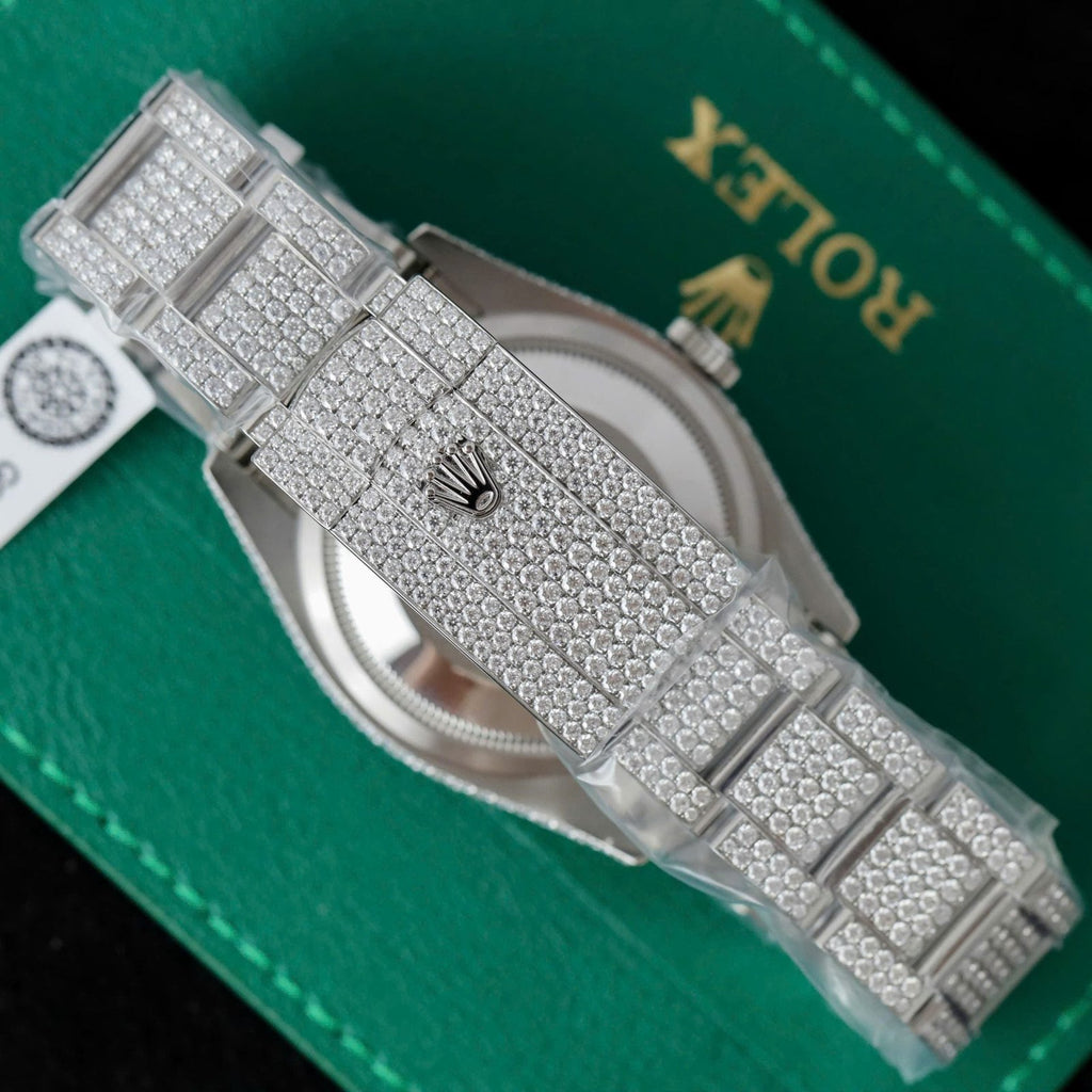 Rolex DateJust Watch Diamonds Moissanite 36mm