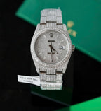 Rolex DateJust Watch Diamonds Moissanite 36mm