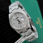 Rolex DateJust Watch Diamonds Moissanite 36mm