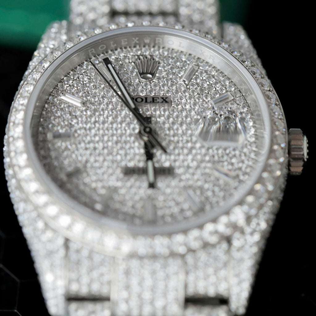 Rolex DateJust Watch Diamonds Moissanite 36mm