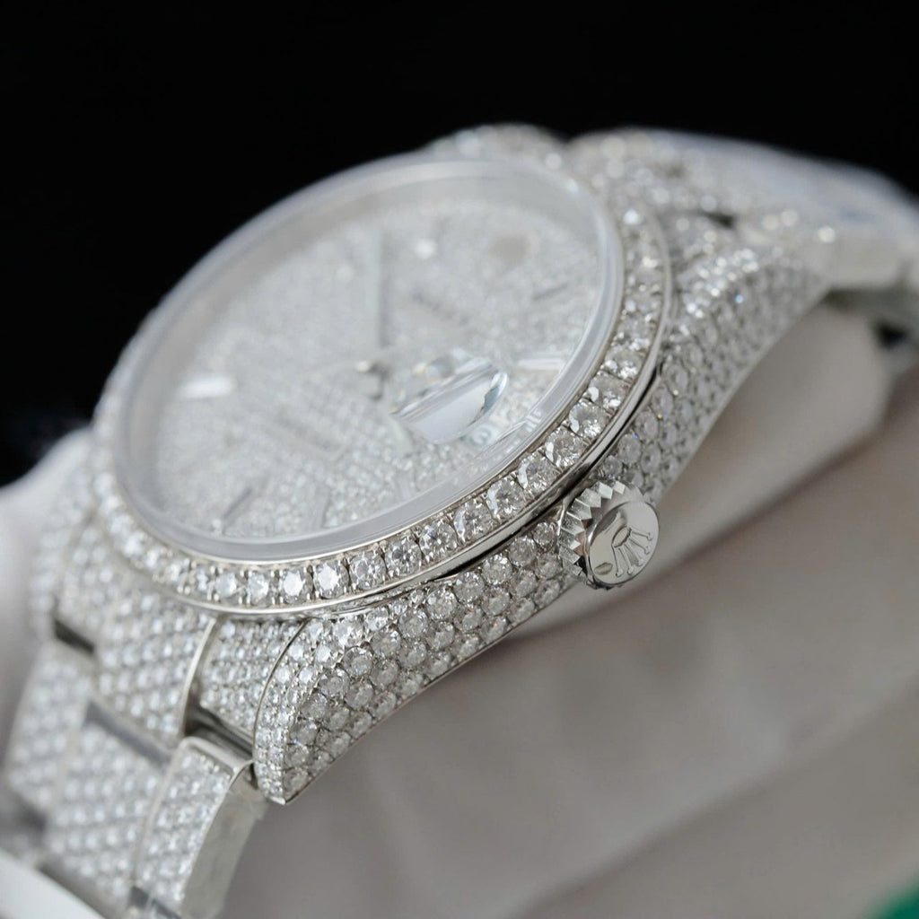 Rolex DateJust Watch Diamonds Moissanite 36mm