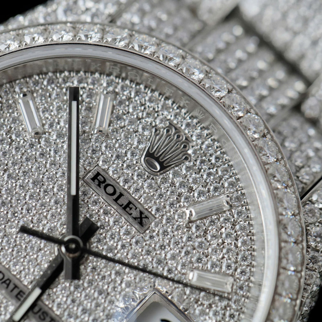 Rolex DateJust Watch Diamonds Moissanite 36mm