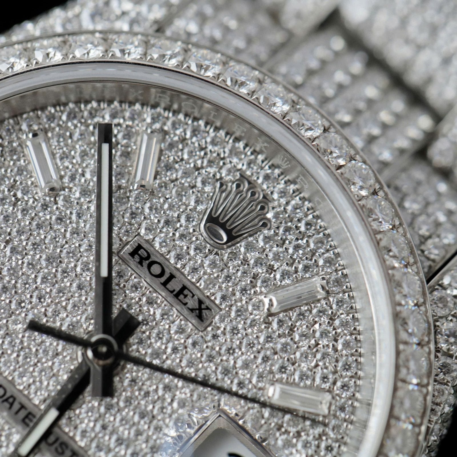 Rolex DateJust Watch Diamonds Moissanite 36mm